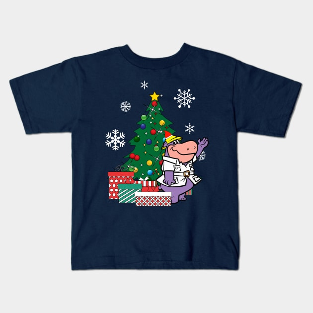 Peter Potamus Around The Christmas Tree Kids T-Shirt by Nova5